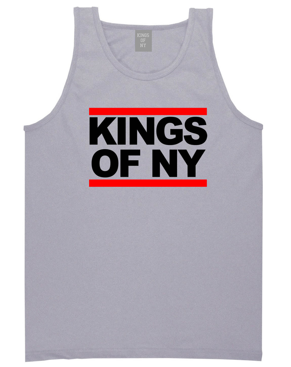 Kings Of NY Run DMC Logo Style Tank Top in Grey By Kings Of NY