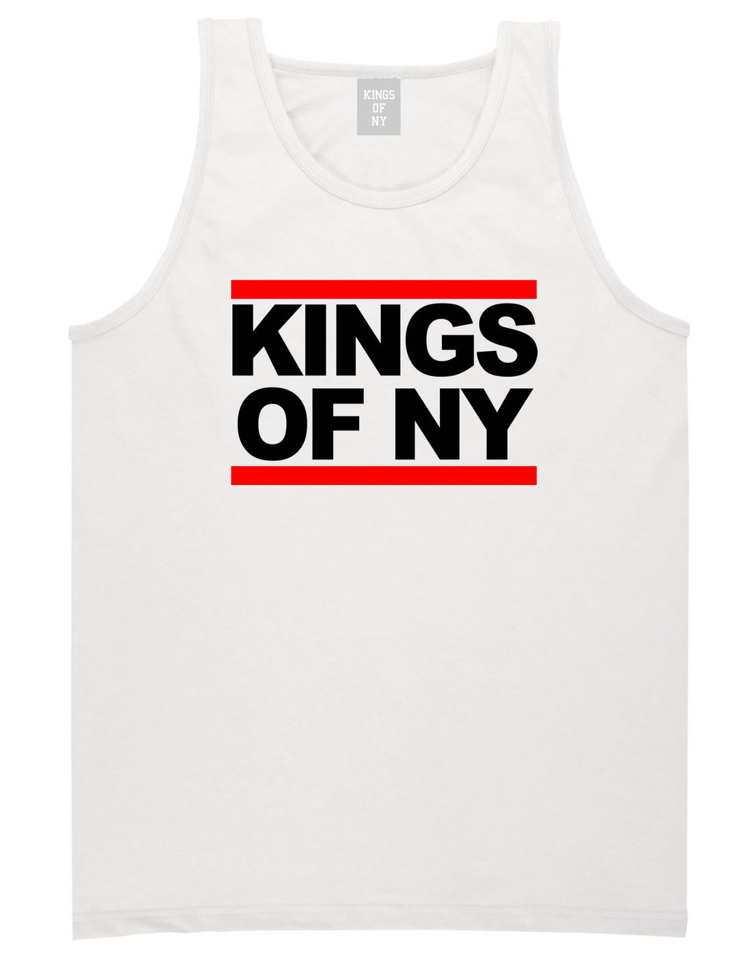 Kings Of NY Run DMC Logo Style Tank Top in White By Kings Of NY