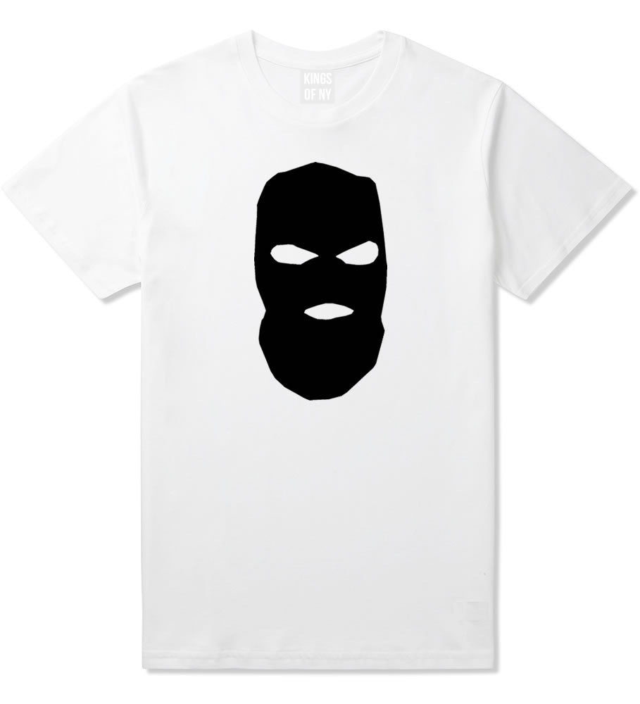Ski Mask Way Robber Boys Kids T-Shirt in White By Kings Of NY