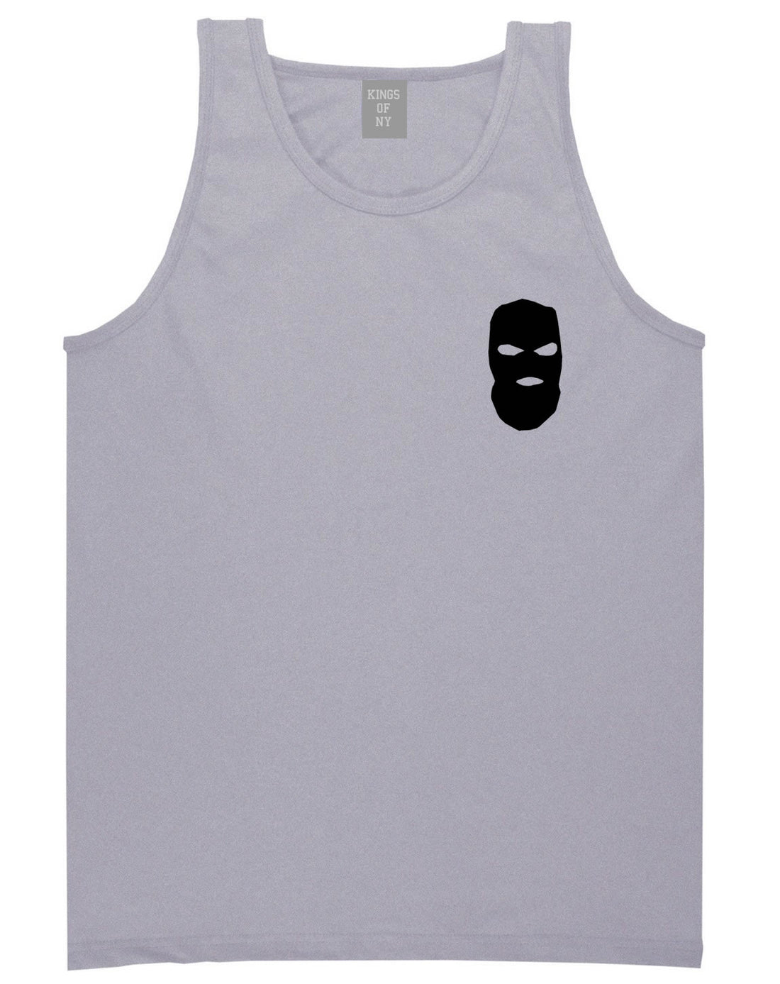 Ski Mask Way Robber Chest Logo Tank Top in Grey By Kings Of NY