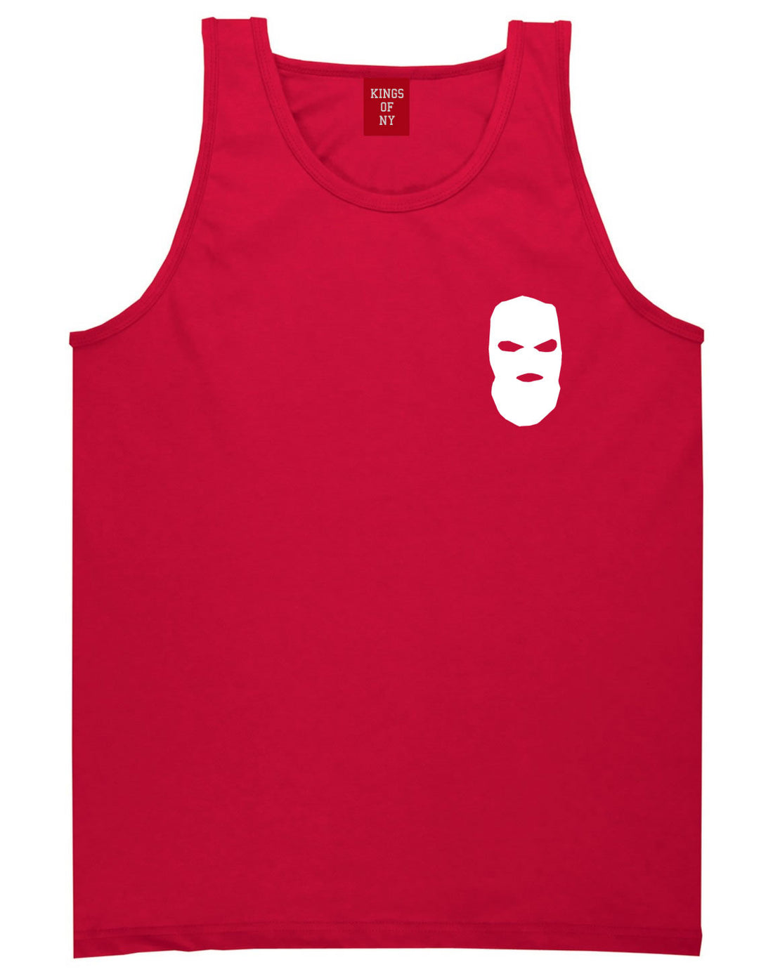 Ski Mask Way Robber Chest Logo Tank Top in Red By Kings Of NY