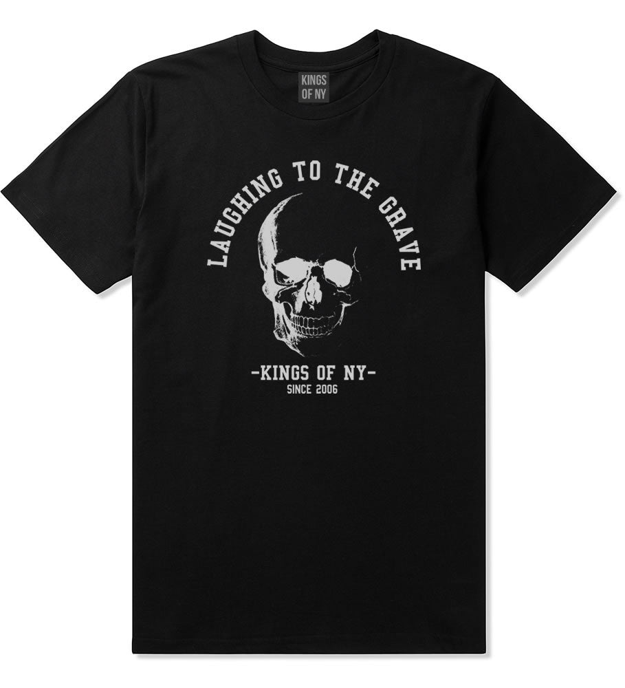 Laughing To The Grave Skull 2006 T-Shirt in Black By Kings Of NY