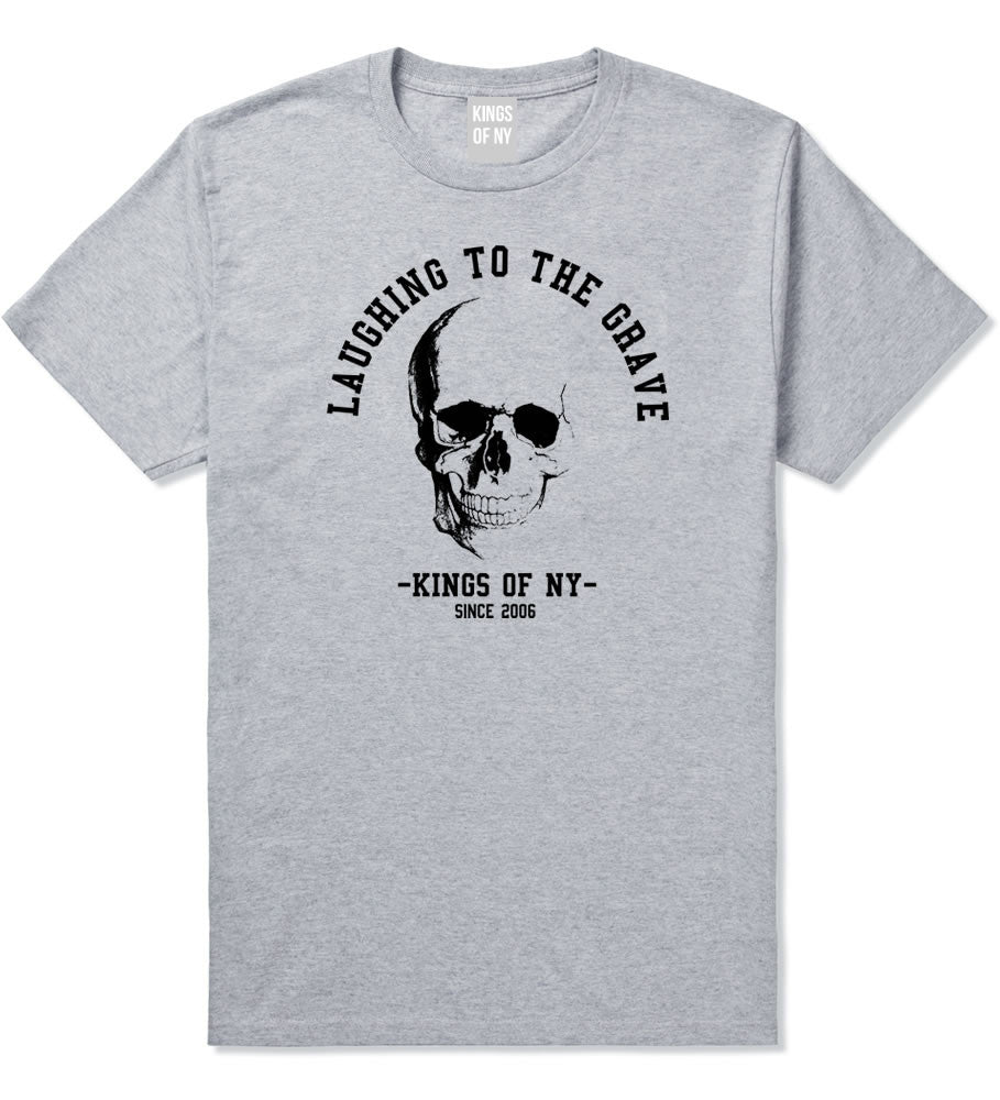 Laughing To The Grave Skull 2006 T-Shirt in Grey By Kings Of NY