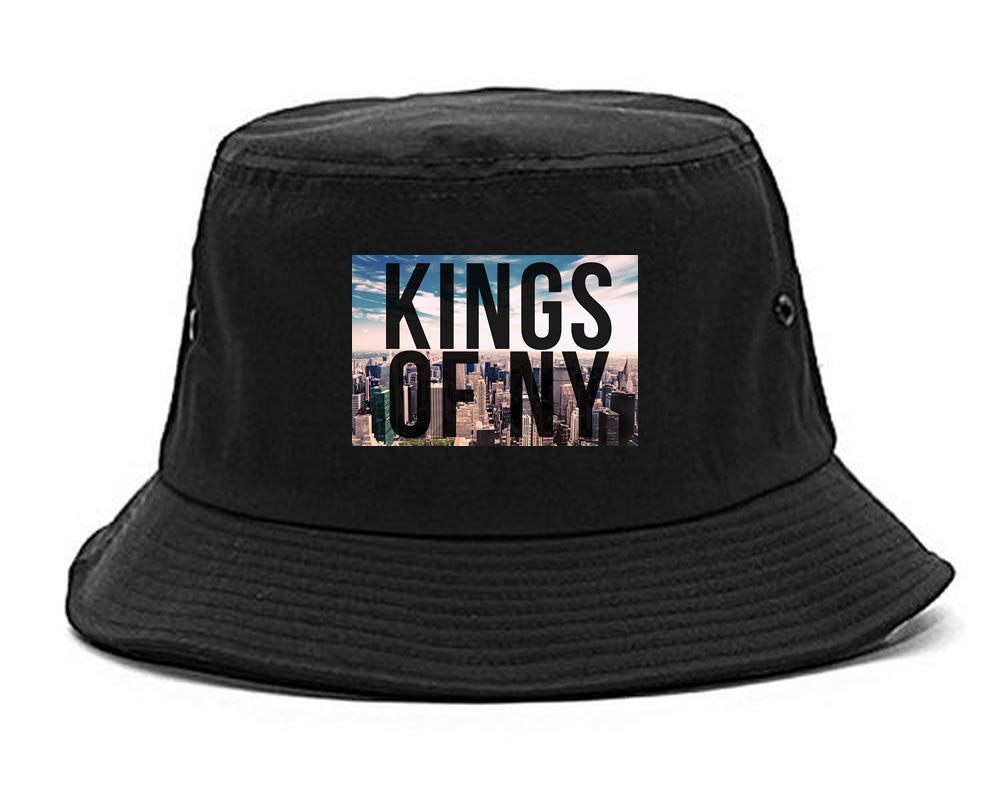 New York Skyline Bucket Hat in Black by Kings Of NY