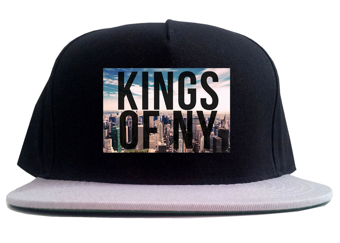 New York Skyline 2 Tone Snapback Hat in Black and Grey by Kings Of NY