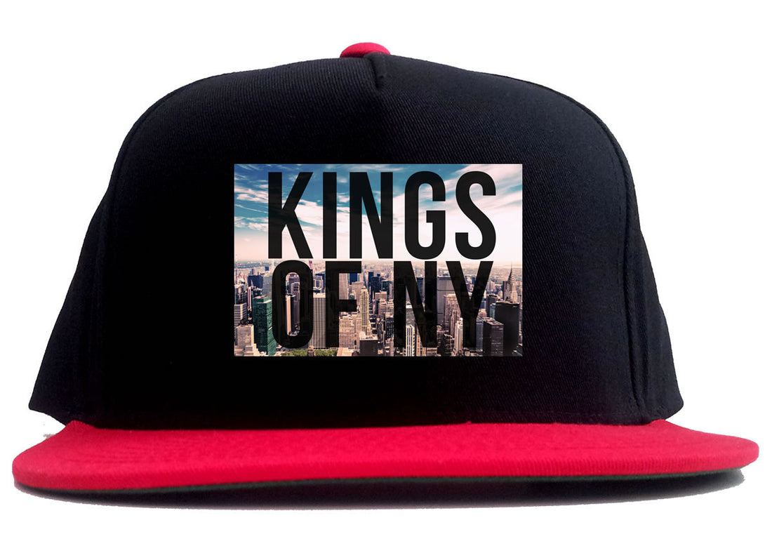 New York Skyline 2 Tone Snapback Hat in Black and Red by Kings Of NY