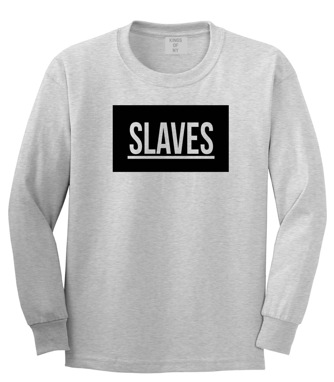 Slaves Fashion Kanye Lyrics Music West East Long Sleeve Boys Kids T-Shirt In Grey by Kings Of NY