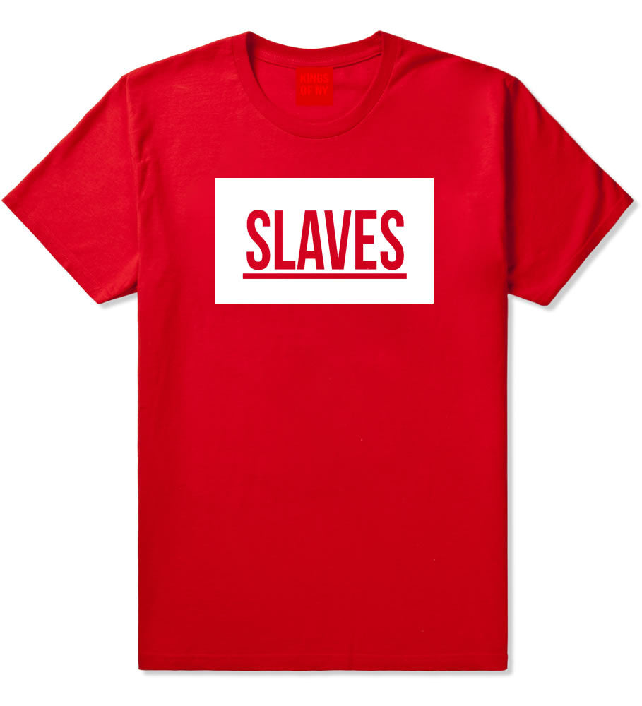 Slaves Fashion Kanye Lyrics Music West East T-Shirt In Red by Kings Of NY