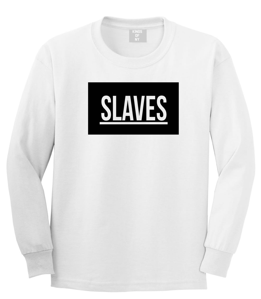 Slaves Fashion Kanye Lyrics Music West East Long Sleeve Boys Kids T-Shirt in White by Kings Of NY