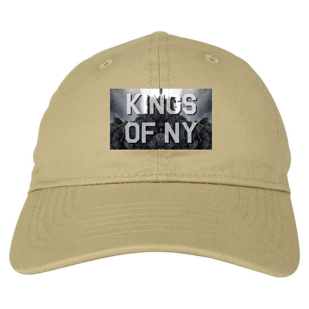 Smoke Cloud End Of Days Kings Of NY Logo Dad Hat in Tan By Kings Of NY