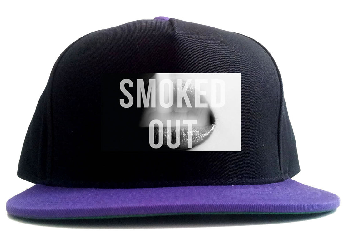 Smoked Out Weed Marijuana Smoke 2 Tone Snapback Hat By Kings Of NY