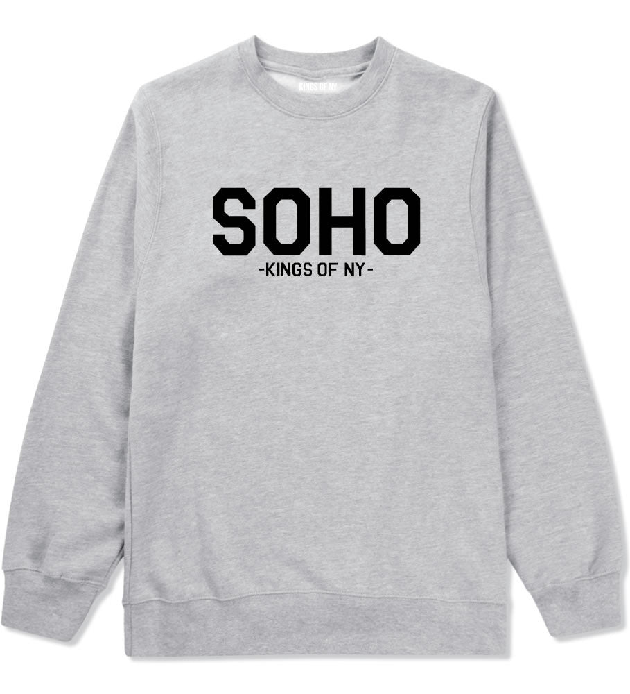 SOHO New York Fashion Crewneck Sweatshirt in Grey