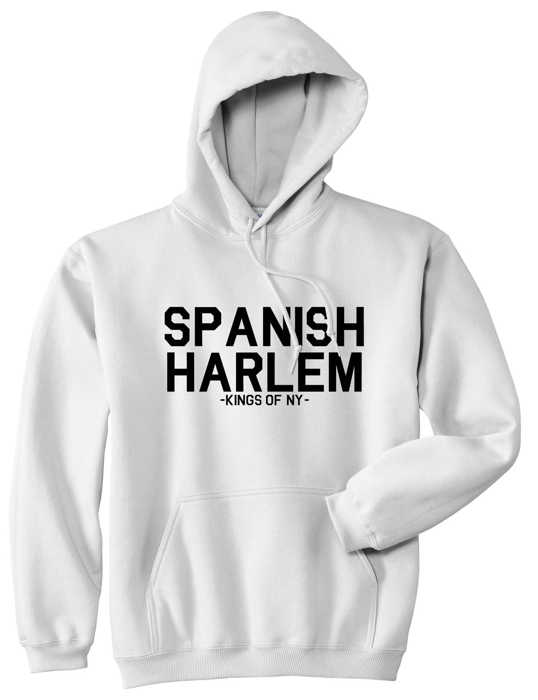 Spanish Harlem New York Pullover Hoodie Hoody in White