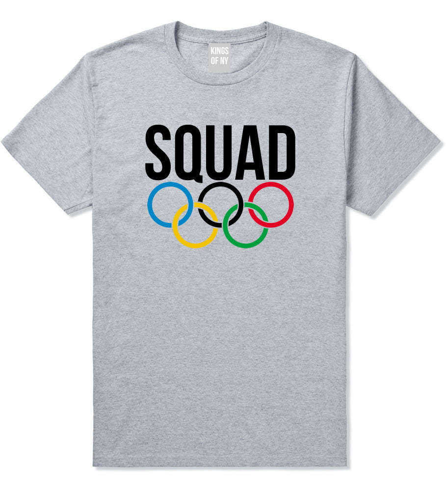Squad Olympic Rings Logo T-Shirt in Grey