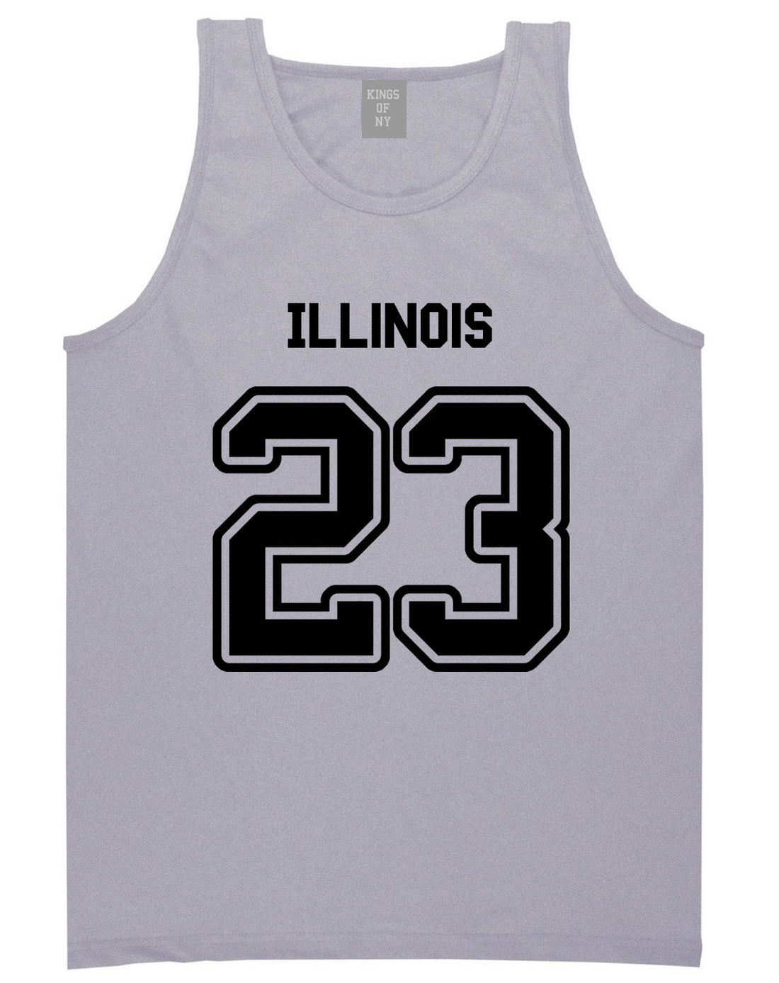 Sport Style Illinois 23 Team State Jersey Mens Tank Top By Kings Of NY