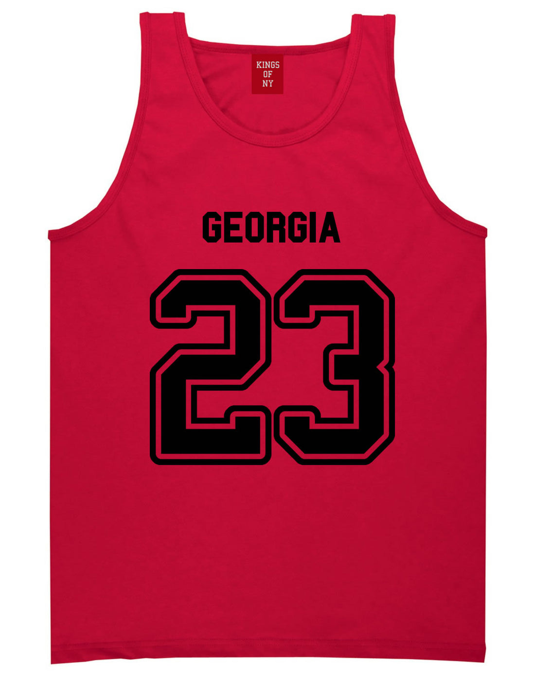 Sport Style Georgia 23 Team State Jersey Mens Tank Top By Kings Of NY