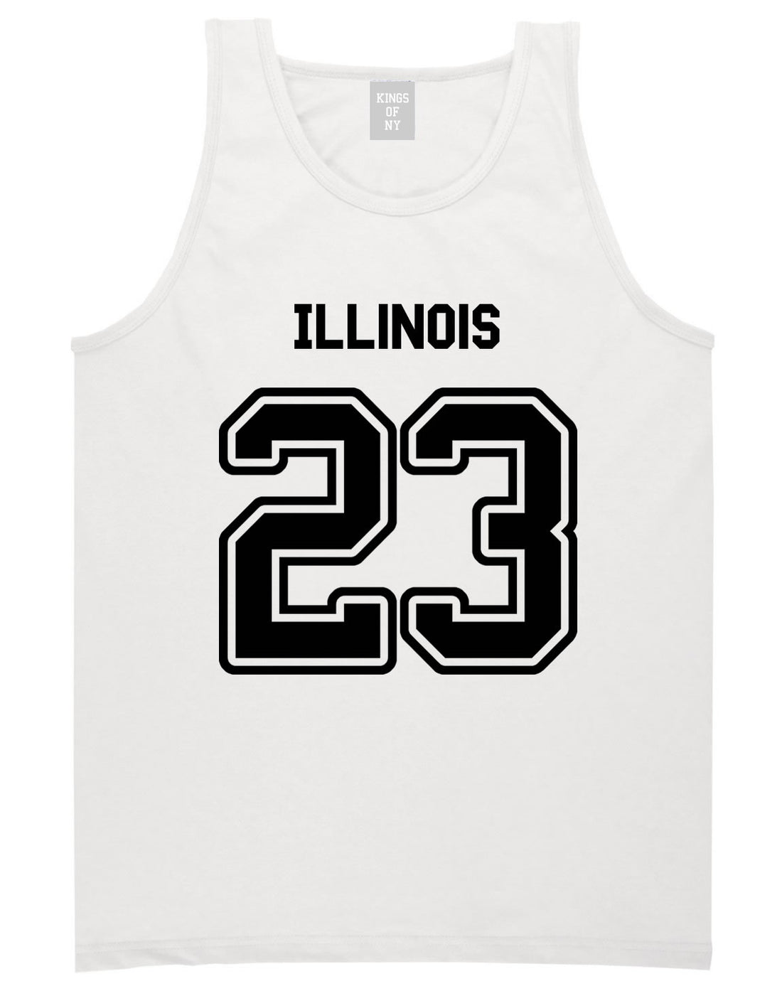 Sport Style Illinois 23 Team State Jersey Mens Tank Top By Kings Of NY