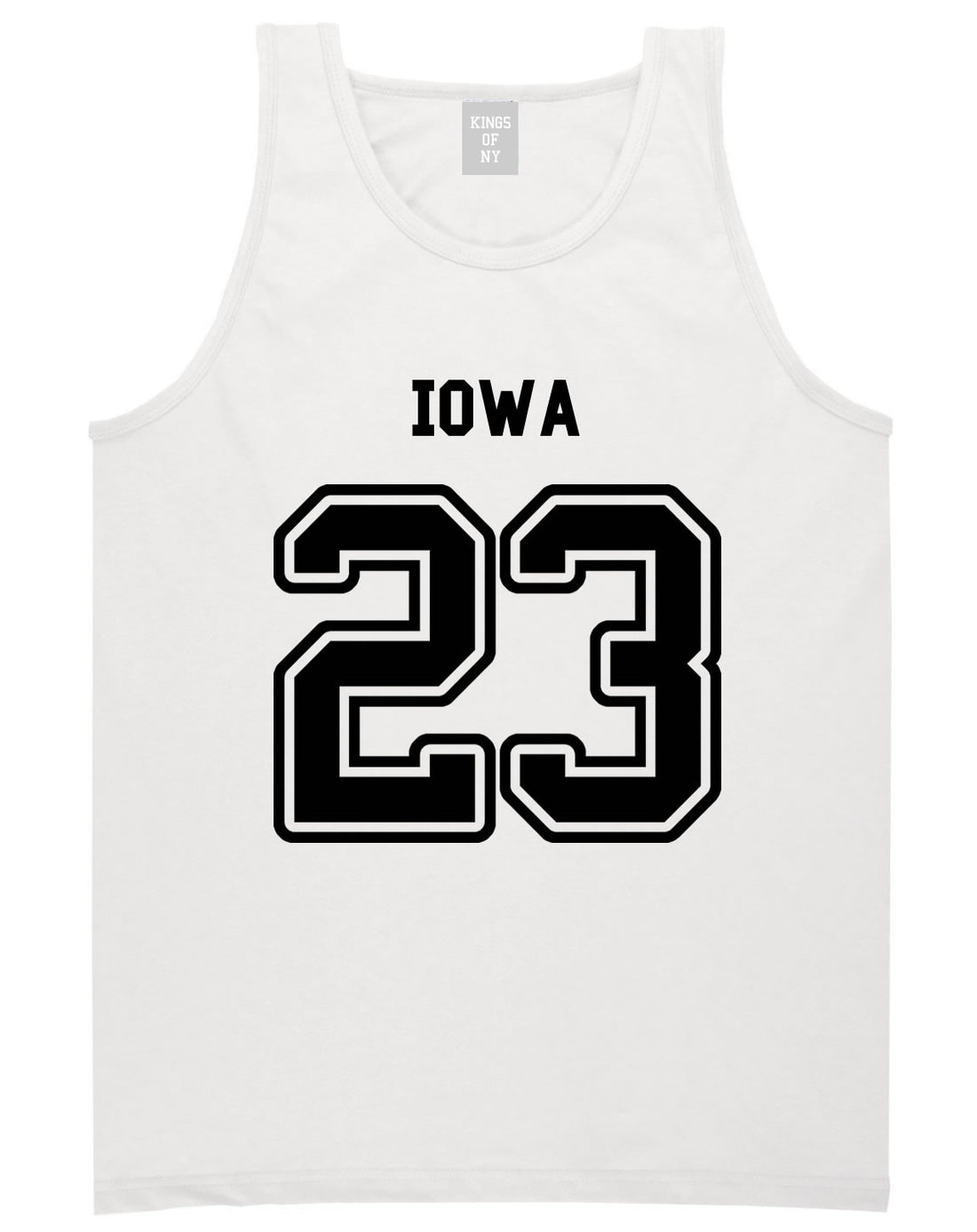 Sport Style Iowa 23 Team State Jersey Mens Tank Top By Kings Of NY