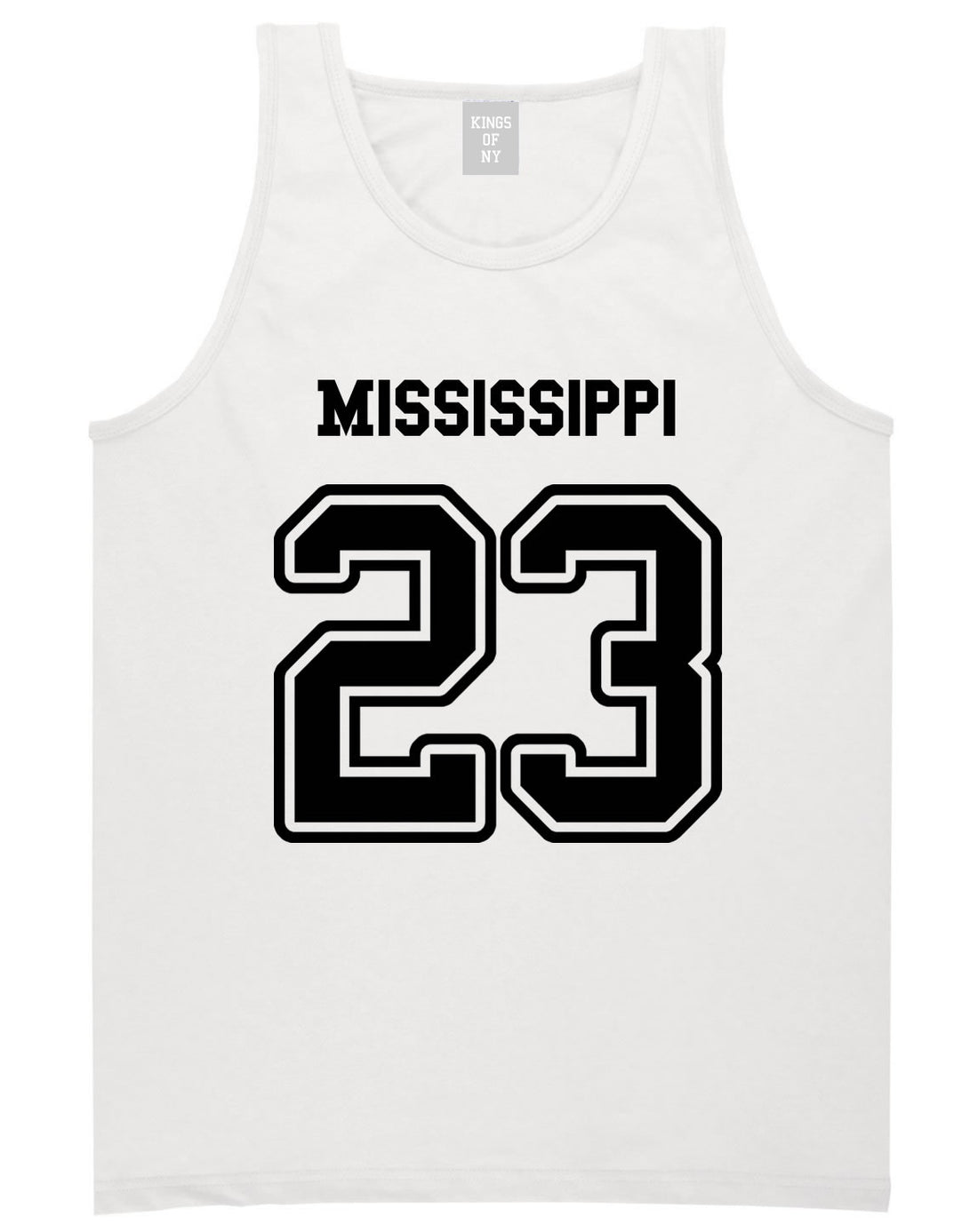 Sport Style Mississippi 23 Team State Jersey Mens Tank Top By Kings Of NY