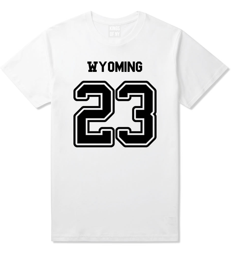 Sport Style Wyoming 23 Team State Jersey Mens T-Shirt By Kings Of NY