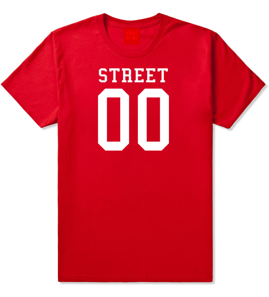 Street Team 00 Jersey T-Shirt in Red By Kings Of NY