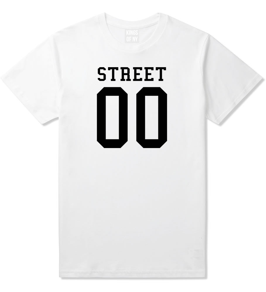 Street Team 00 Jersey T-Shirt in White By Kings Of NY