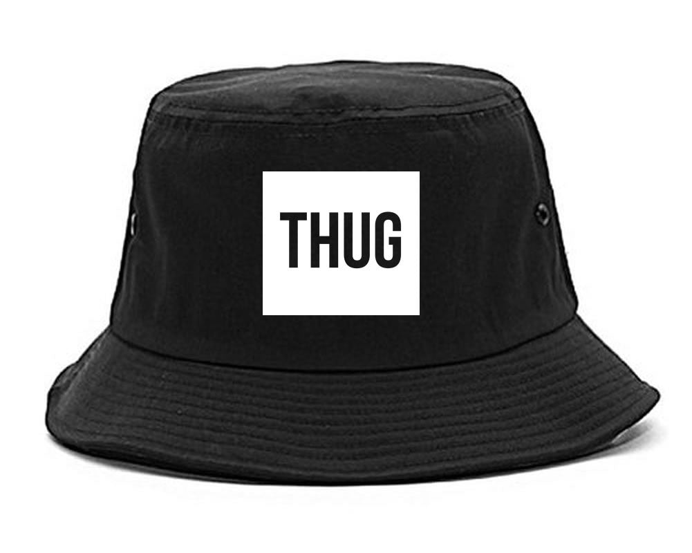 Thug Gangsta Box Logo Bucket Hat in Black by Kings Of NY