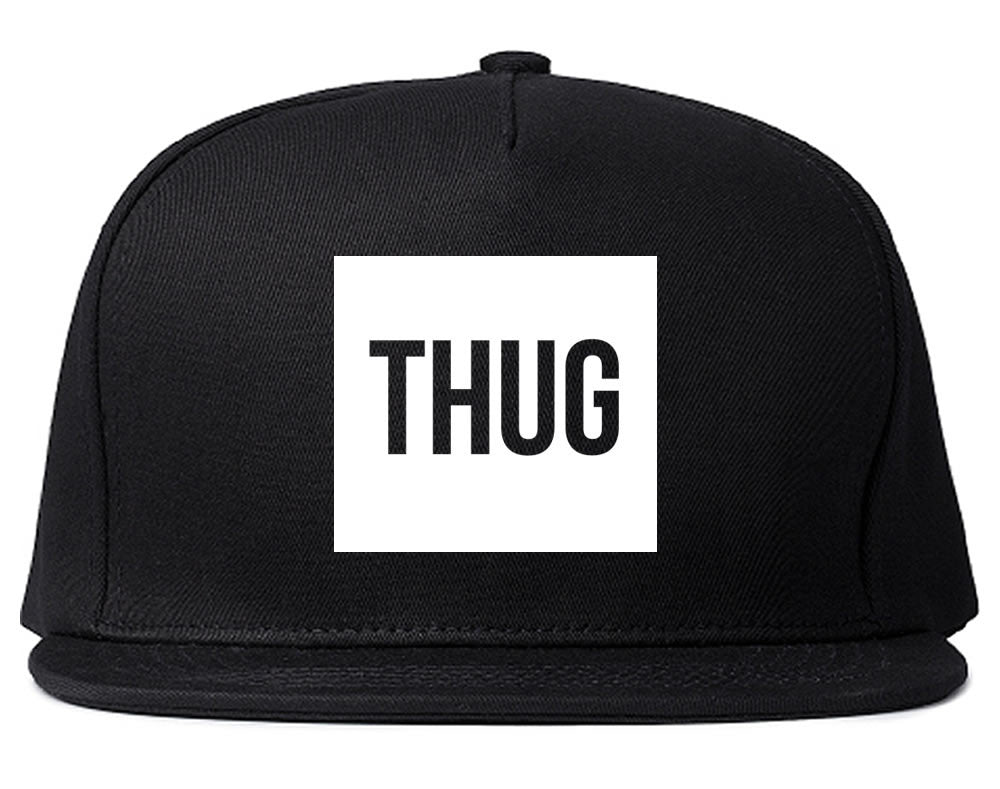 Thug Gangsta Box Logo Snapback Hat in Black by Kings Of NY