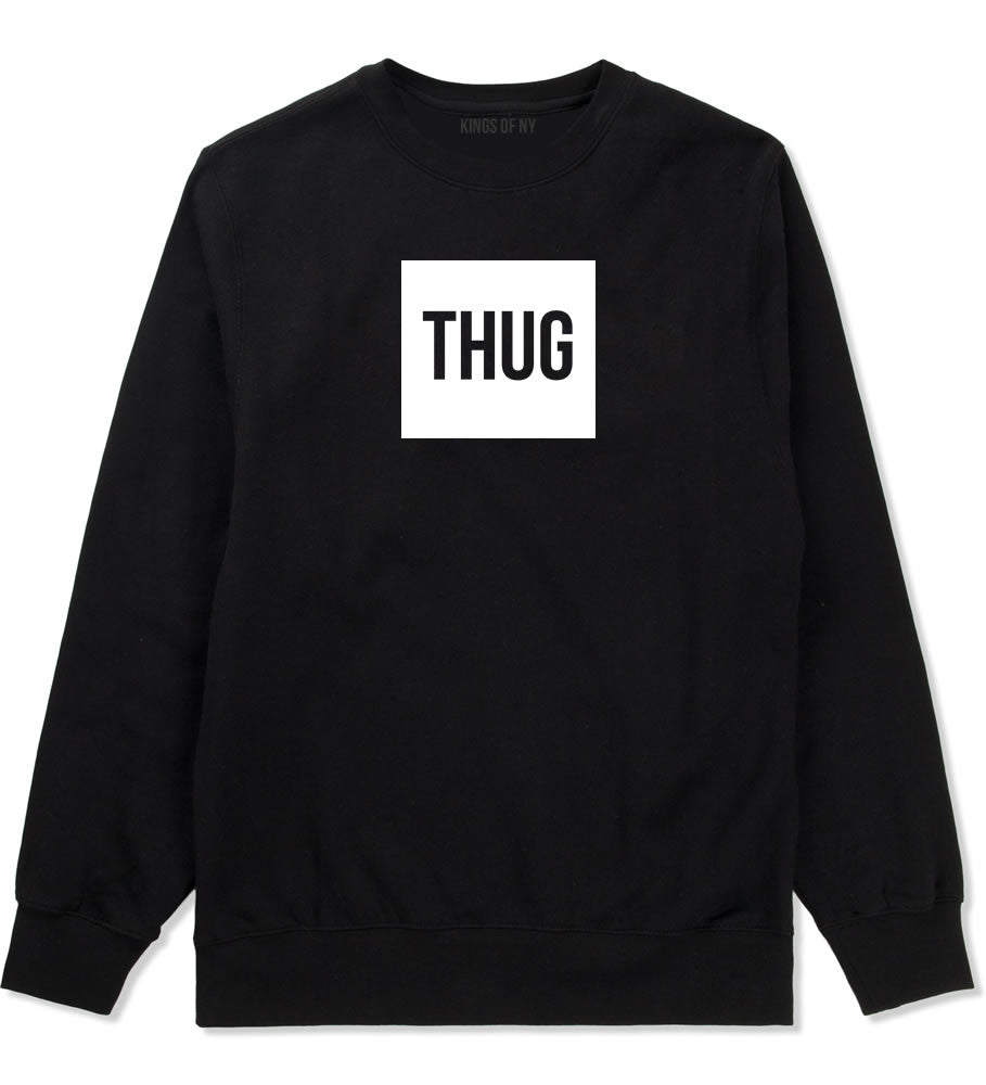 Thug Gangsta Box Logo Boys Kids Crewneck Sweatshirt in Black by Kings Of NY