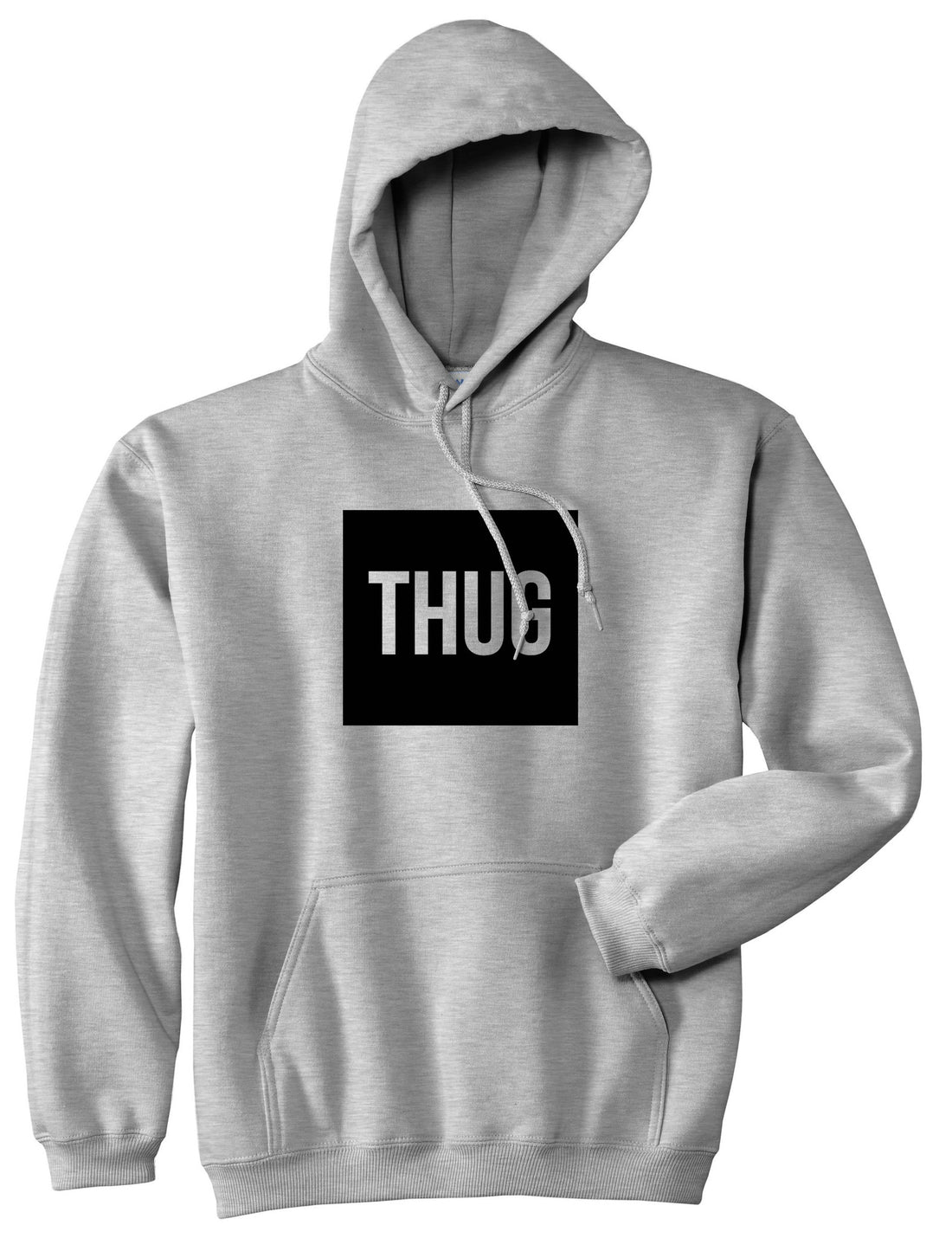 Thug Gangsta Box Logo Boys Kids Pullover Hoodie Hoody in Grey by Kings Of NY