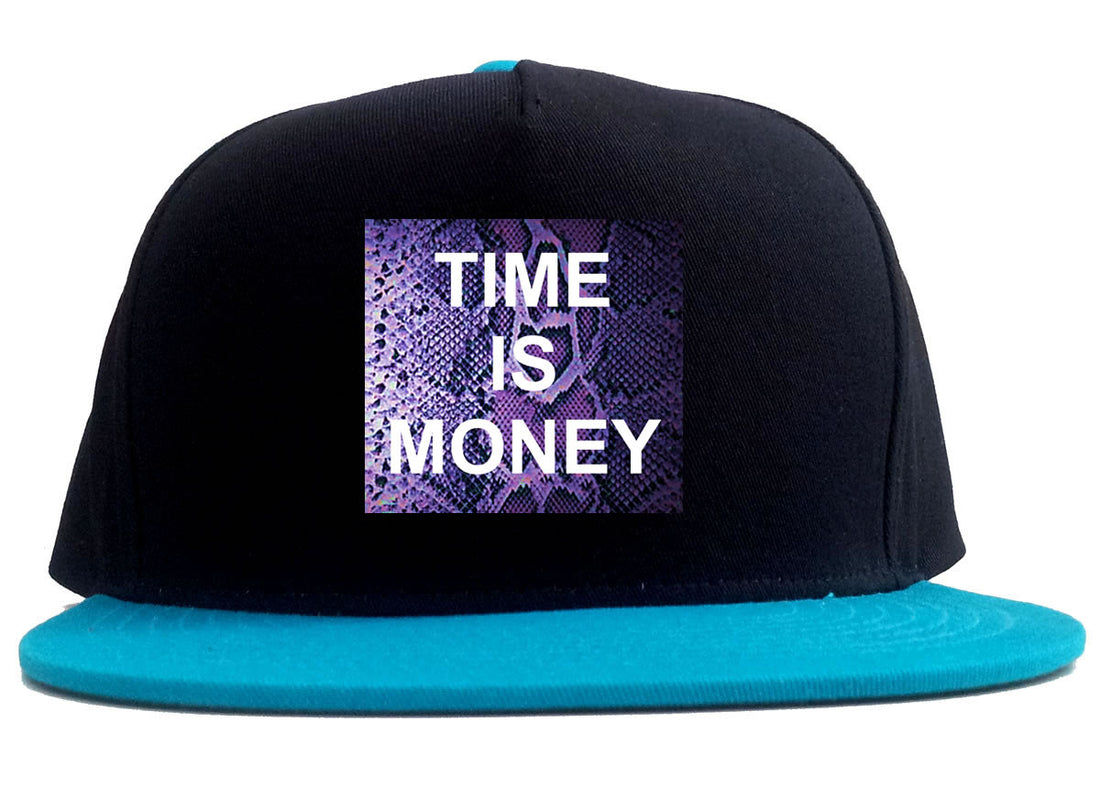 Time Is Money Snakesin Print 2 Tone Snapback Hat By Kings Of NY