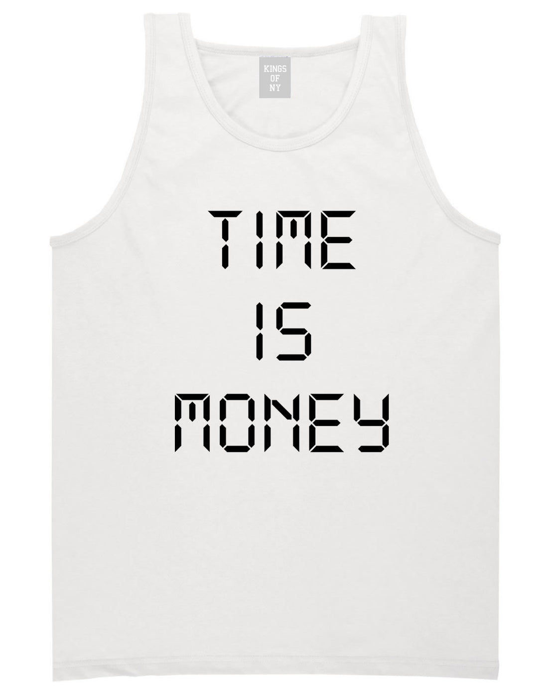 Time Is Money Tank Top in White By Kings Of NY