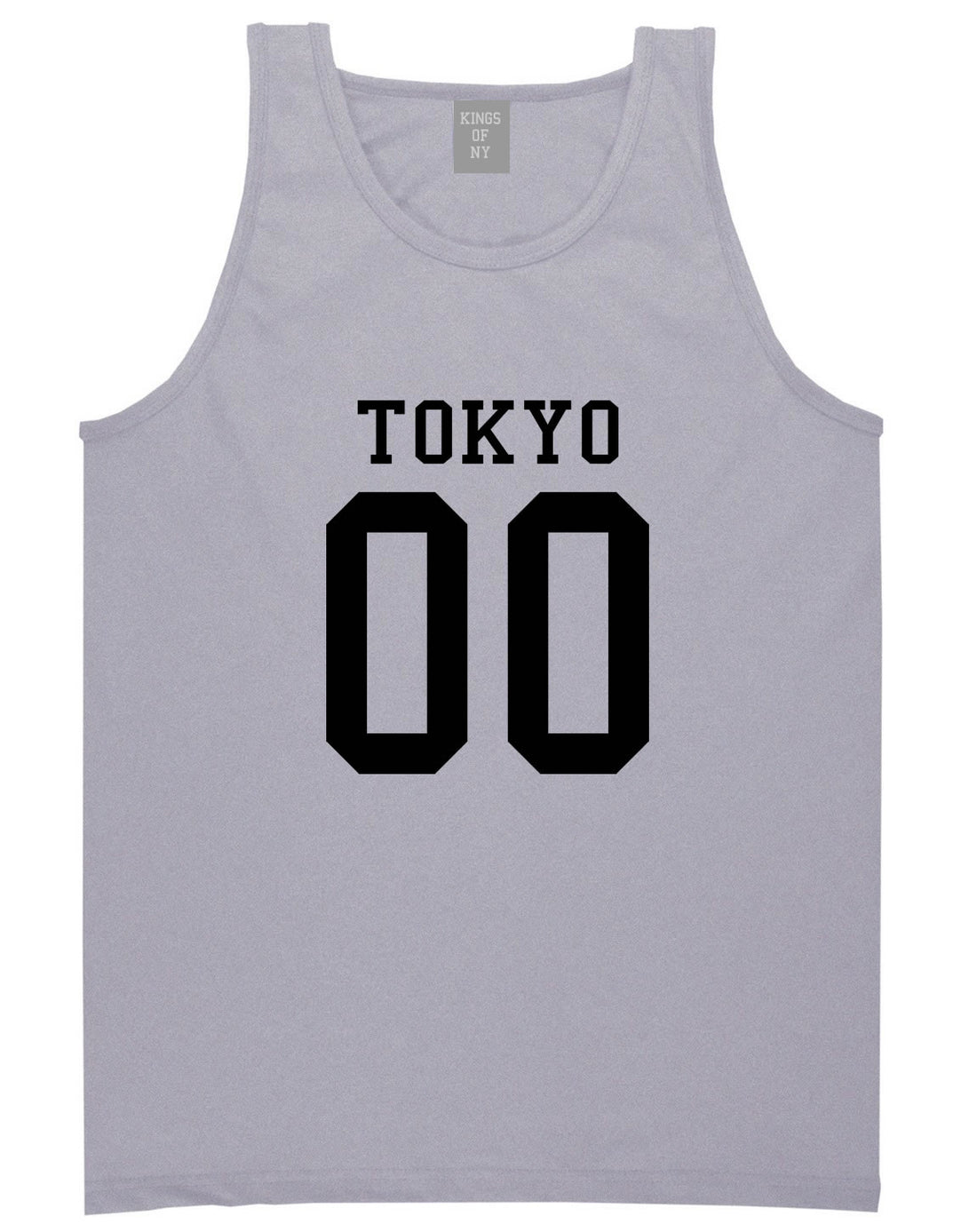 Tokyo Team 00 Jersey Japan Tank Top in Grey By Kings Of NY