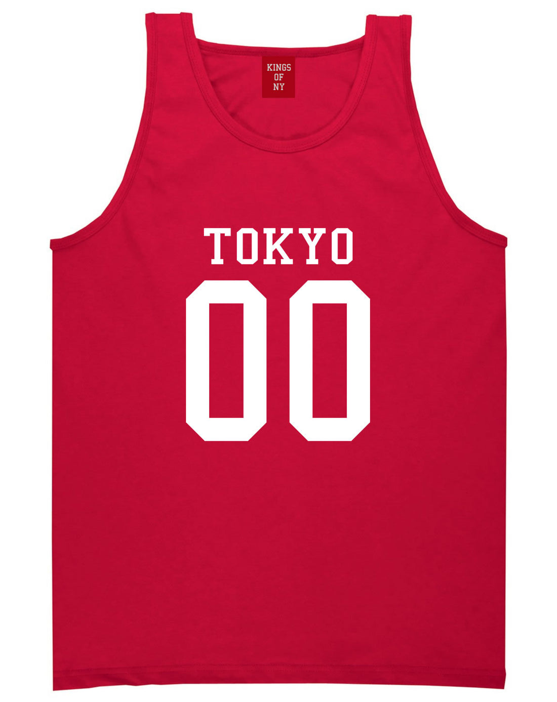 Tokyo Team 00 Jersey Japan Tank Top in Red By Kings Of NY