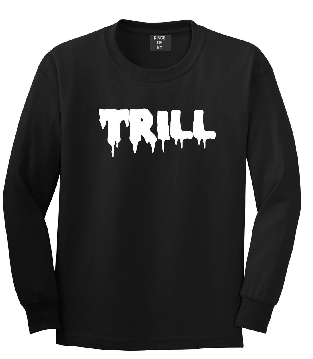 Trill Blood New York Bx Been Style Fashion Long Sleeve Boys Kids T-Shirt In Black by Kings Of NY