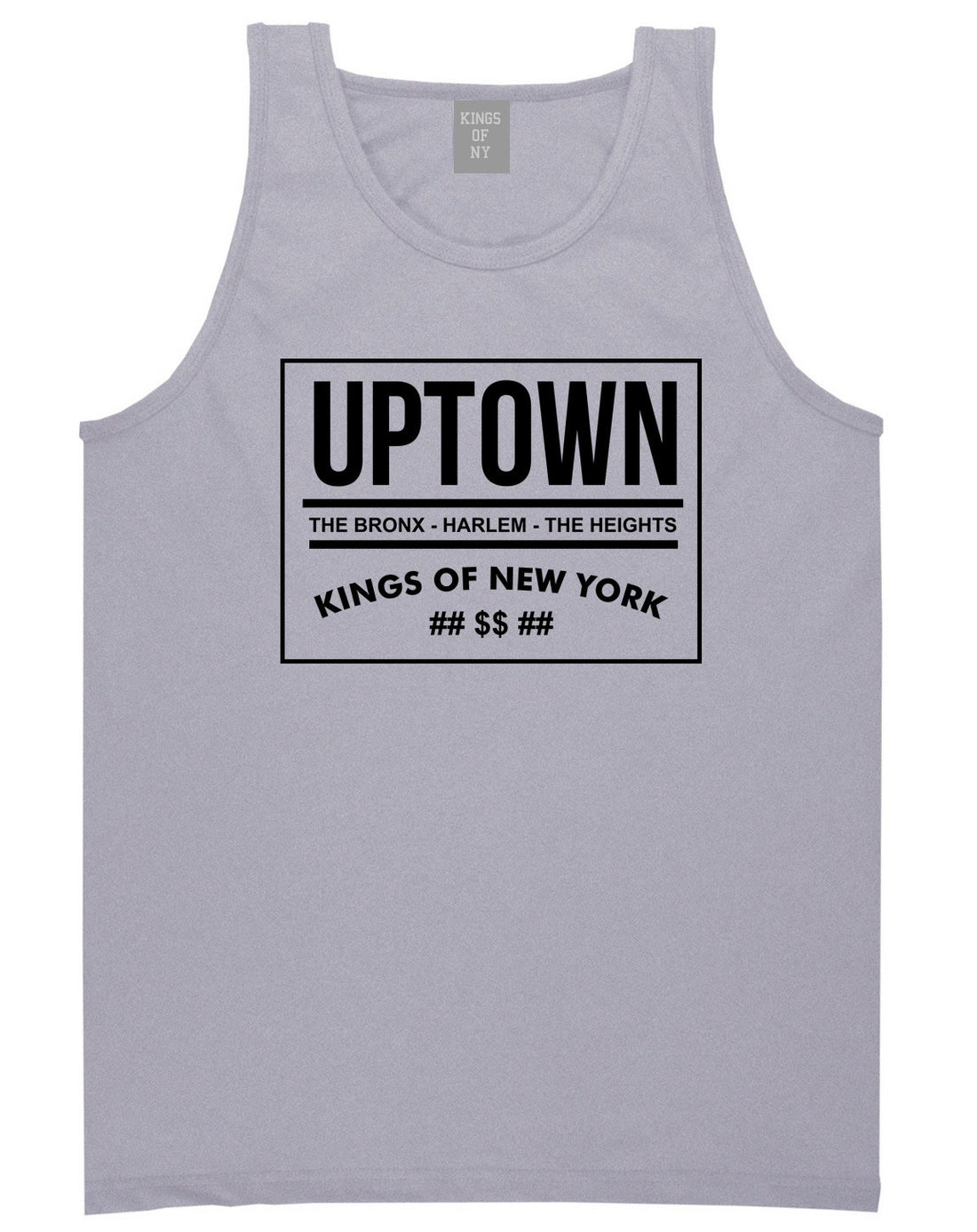 Kings Of NY Uptown Bronx Harlem Washington Heights NYC Tank Top in Grey