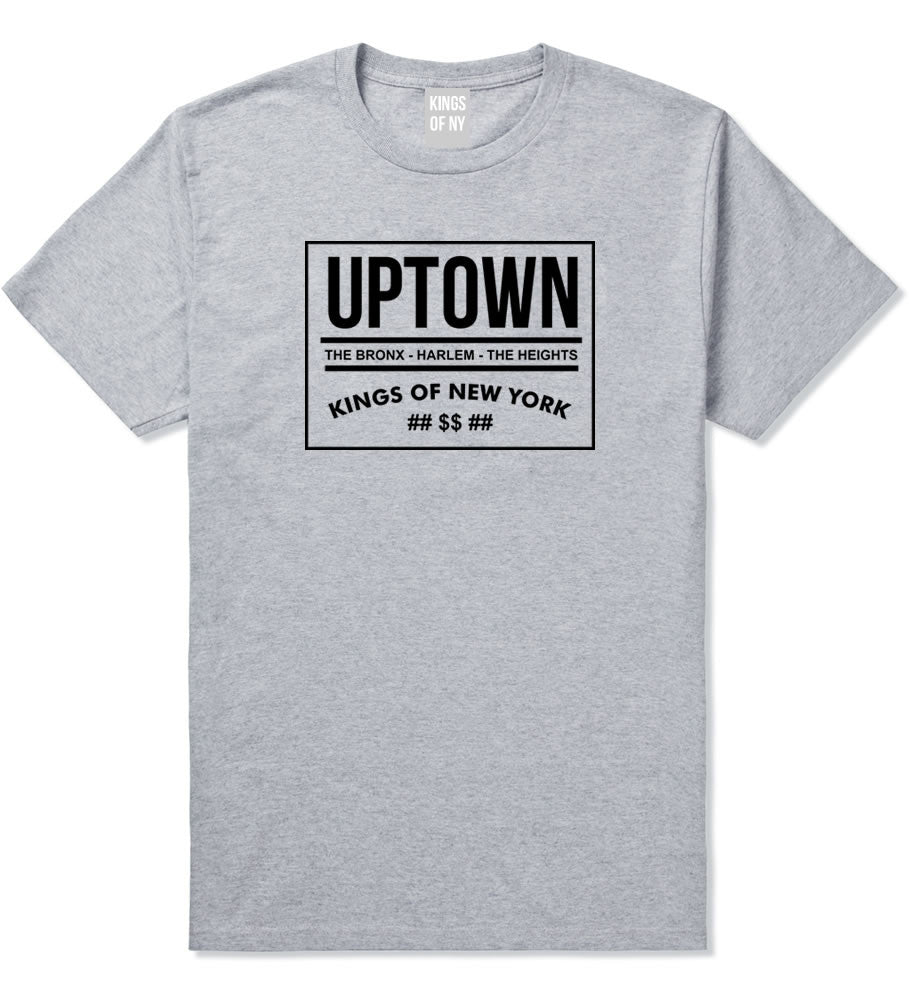 Kings Of NY Uptown Bronx Harlem Washington Heights NYC T-Shirt in Grey