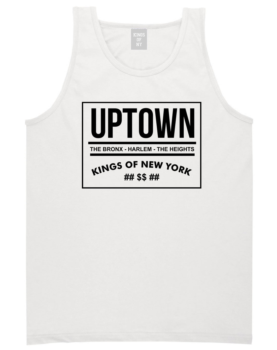 Kings Of NY Uptown Bronx Harlem Washington Heights NYC Tank Top in White