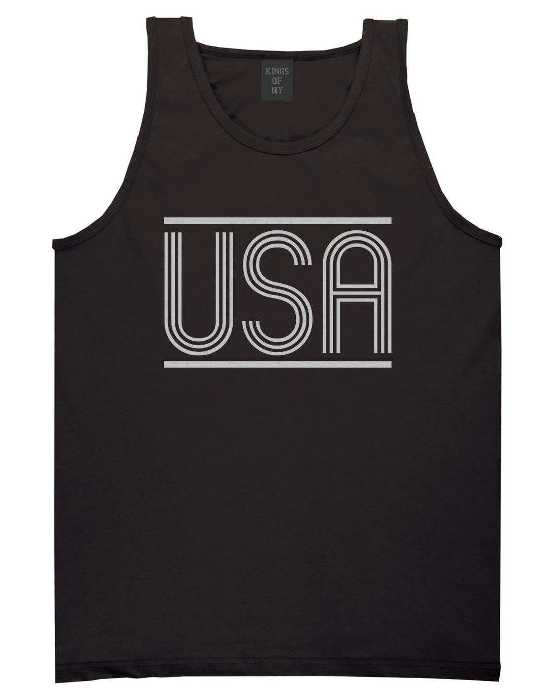 USA America Fall15 Tank Top in Black by Kings Of NY