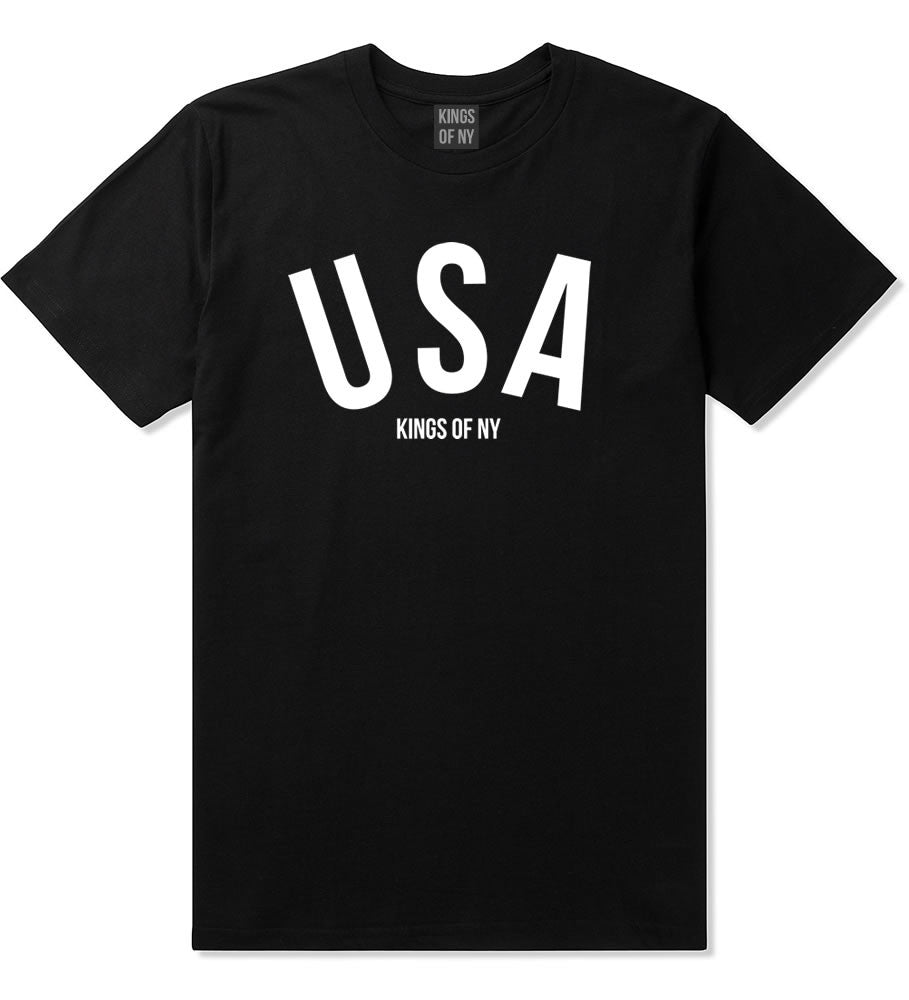 USA T-Shirt in Black by Kings Of NY