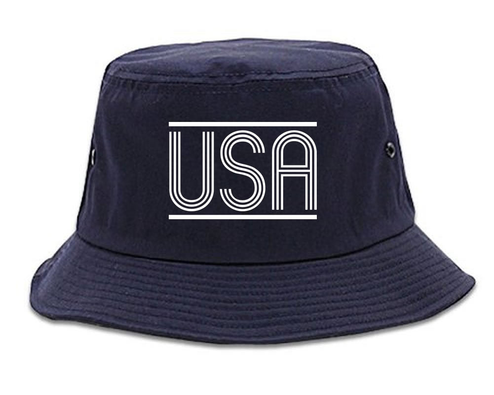 USA America Fall15 Bucket Hat in Blue by Kings Of NY