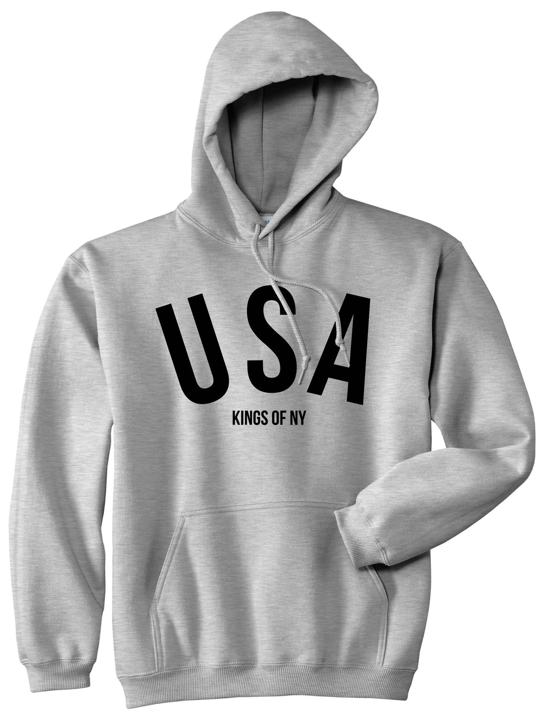 USA Pullover Hoodie Hoody in Grey by Kings Of NY