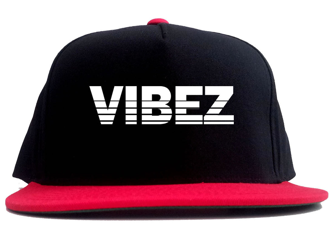 VIBEZ Racing Style 2 Tone Snapback Hat in Black and Red by Kings Of NY
