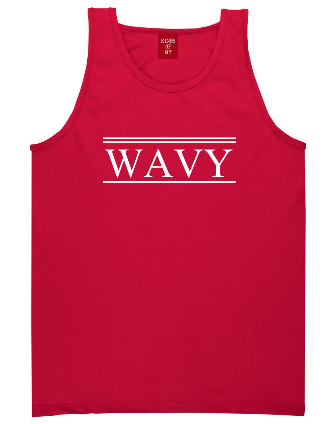 Wavy Harlem Tank Top in Red By Kings Of NY