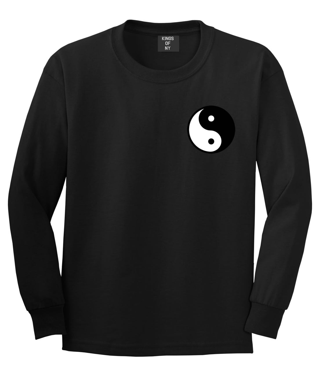 Yin and Yang Chest Graphic Long Sleeve T-Shirt