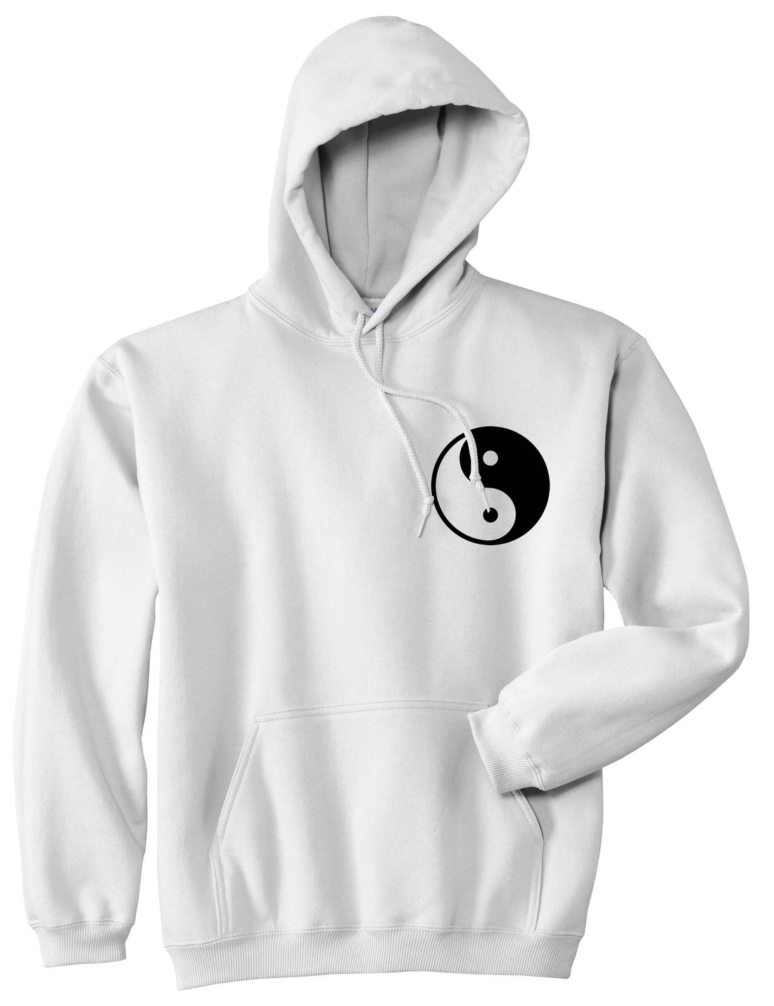 Yin and Yang Chest Graphic Pullover Hoodie