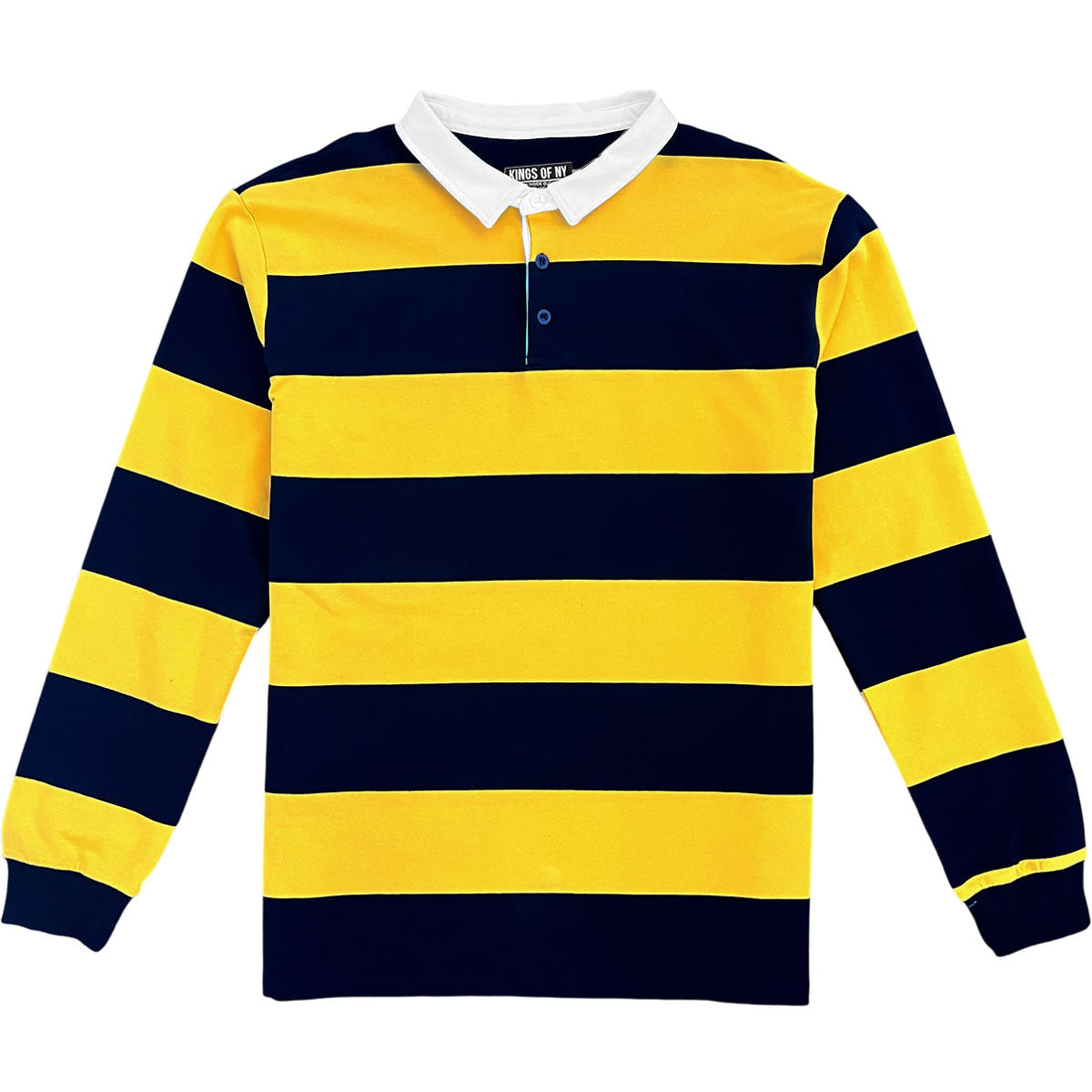 Navy Blue And Yellow Men's Rugby Shirt