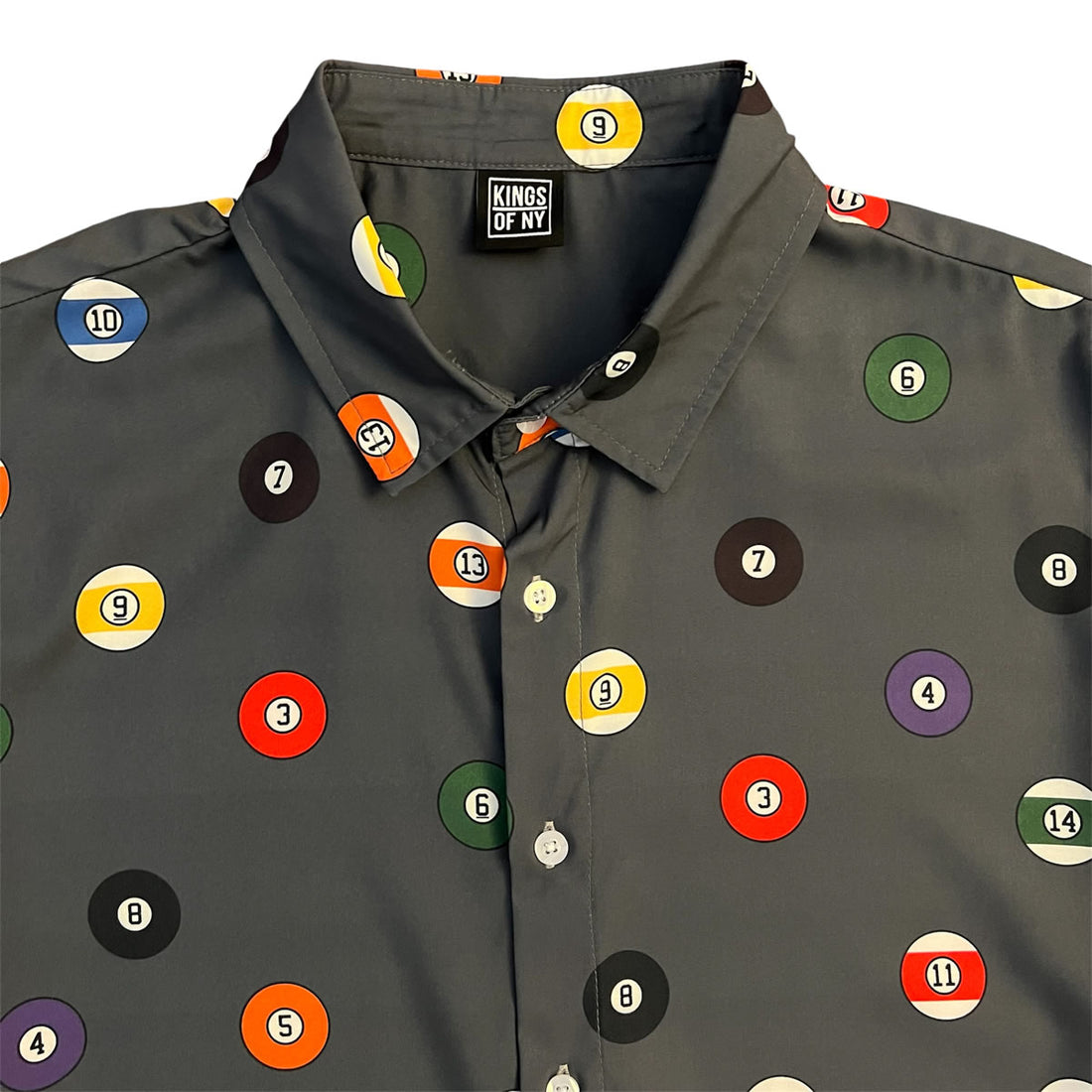 Billiard Balls Men's Short Sleeve Button Down Shirt