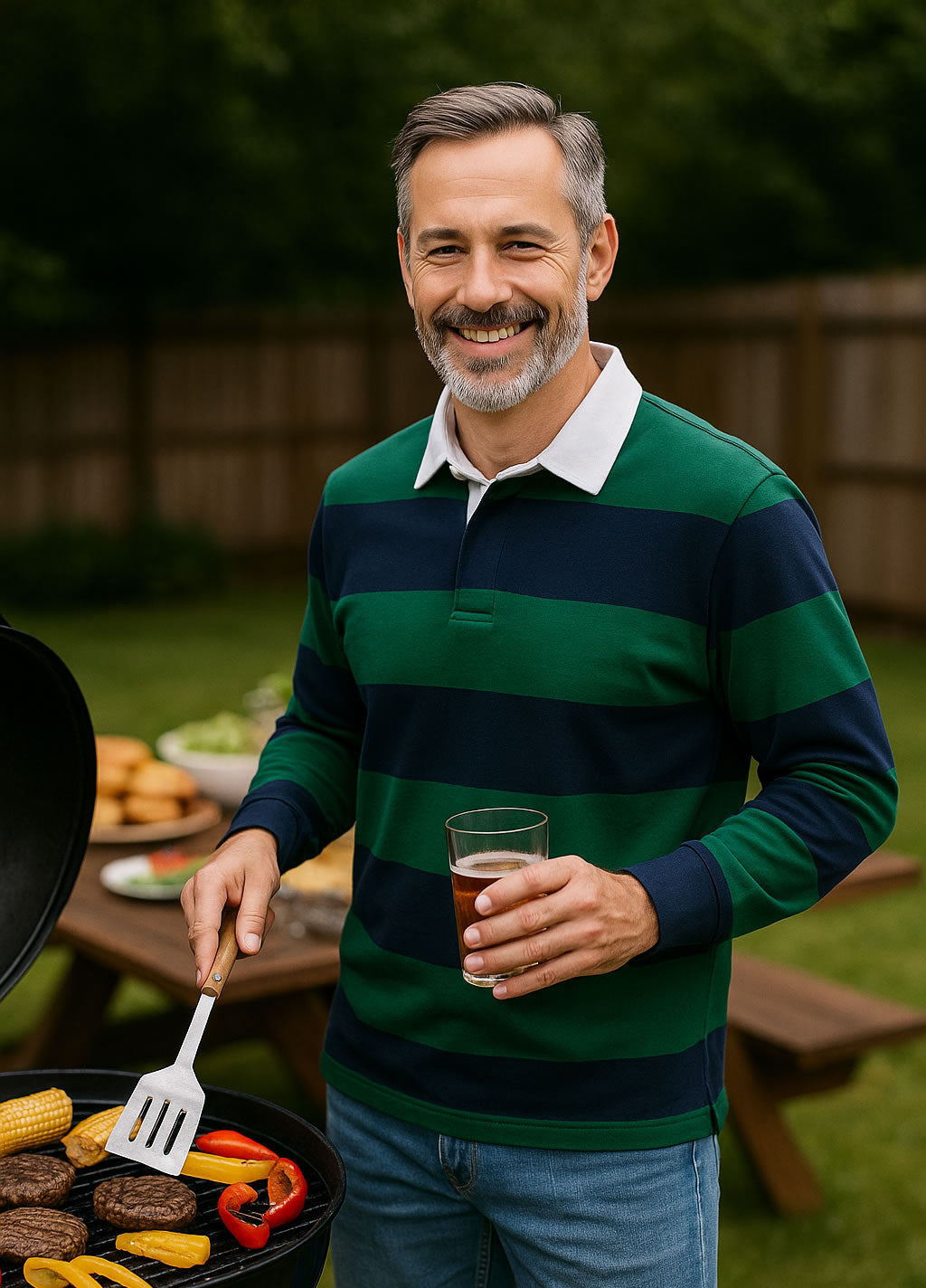 Fathers Day BBQ Rugby Shirt For Dad