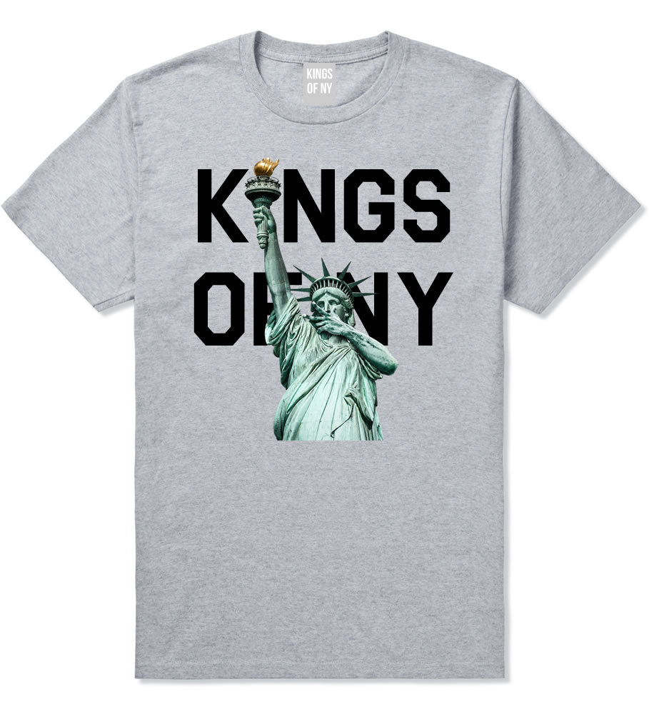 3 Point Statue Of Liberty Men's T-Shirt Grey